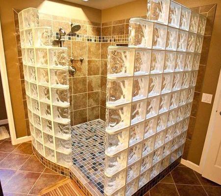 glass block bathroom showers delaware