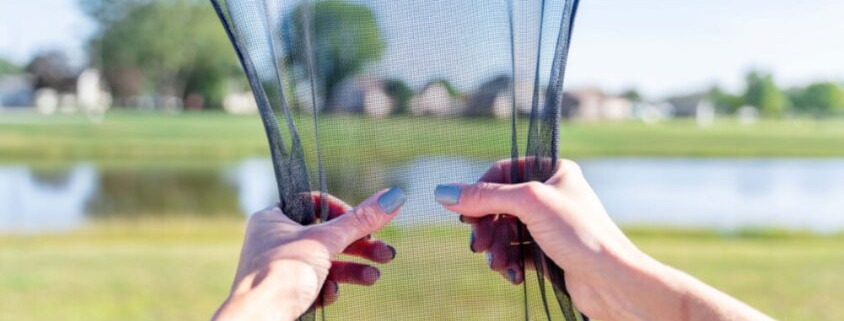 ProVia FlexScreen being installed into a window screen pocket